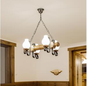 Brilagi - Luster na reťazi RUSTIC 4xE14/40W/230V buk/orech