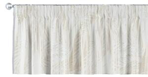 Krátky záves na riasiacej páske farba produktu zelená látka lesklá, zapletaná, vzorované