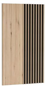 KONDELA Panel na stenu, dub artisan/čierna, KOLI C-11