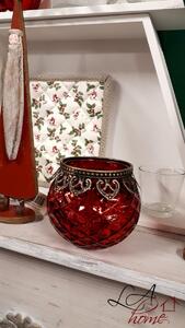 Červený svietnik na čajovú sviečku -10*10cm