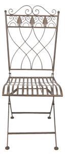 Kovová stolička v provence štýle - 43 * 46 * 97 cm