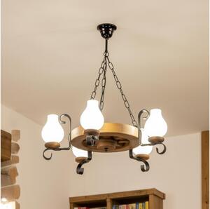 Brilagi - Luster na reťazi ROATA 5xE14/40W/230V, priemer 50 cm, buk