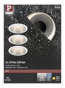 Paulmann 93410 - SADA 3xLED/6,5W IP44 Stmievateľné kúpeľňové svietidlo COLE 230V