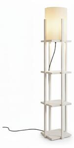Stojacia lampa s poličkami NORA 1xE27/40W/230V biela