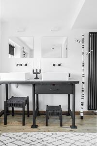Bavlnená béžová kúpeľňová predložka Rhombus - 60 * 90 cm