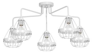 Prisadený luster RING 5xE27/60W/230V pavúk biely
