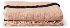 Púdrový pléd / prehoz so strapcami Tufted lines - 130 * 170 cm - HKLIVING