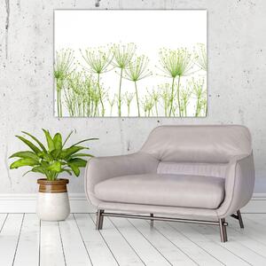 Obraz rastlín na bielom pozadí (Obraz 60x40cm)
