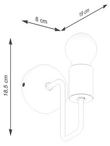 Sollux SL.1664 - Nástenná lampa TIMBO 1xE27/15W/230V biela/béžová/buk
