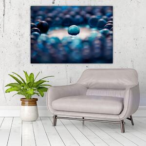 Obraz modré sklenené guľôčky (Obraz 60x40cm)