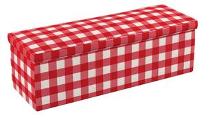 Truhlica čalúnená farba produktu červená látka vzorované