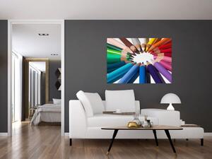 Obraz - kruh z farebných pasteliek (Obraz 60x40cm)