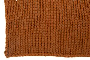 Pletený hnedý pléd Tricot orange brown - 152 * 127 cm