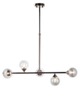 Endon 101348 - Luster na tyči OTIS 5xG9/3W/230V čierny chróm/dymová čierna