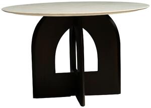 JEDÁLENSKÝ STÔL, mangové drevo, biela, farba vlašského orecha, 120/76/120 cm Livetastic - Stoly, Online Only