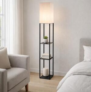 Brilagi - Stojacia lampa s policami GRADUS 1xE27/40W/230V 150 cm čierna/biela