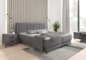 KONDELA Boxspringová posteľ, 180x200, sivá, OPTIMA A