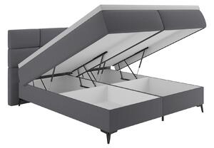 KONDELA Boxspringová posteľ, 160x200, sivá, OPTIMA B
