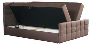 KONDELA Boxspringová posteľ, 180x200, hnedá, BEST