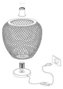 Eglo 55699 - Stolná lampa DEMBLEBY 1xE27/40W/230V béžová