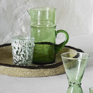 Pohár na vodu z brokového skla White/Green 200 ml
