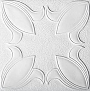 3D panel EPS, cena za kus, rozmer 50 cm x 50 cm, IRIS S biely, IMPOL TRADE