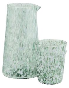 Pohár na vodu z brokového skla White/Green 200 ml