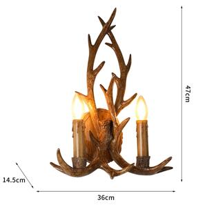 Brilagi - Nástenné svietidlo DEER 2xE14/10W/230V parohy