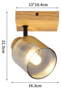 Brilagi - Nástenné bodové svietidlo HYGGE 1xE14/15W/230V drevené/dymové