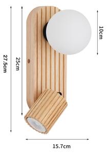 Brilagi - Nástenné bodové svietidlo MODERN WOOD 1xG9/5W/230V+1xGU10/8W drevené