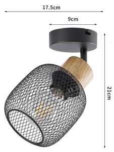 Brilagi - Nástenné bodové svietidlo BASKLITE 1xE27/15W/230V drevo/čierna