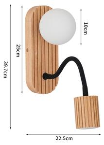 Brilagi - Drevené nástenné svietidlo MODERN WOOD 1xG9/5W/230V + 1xGU10/8W