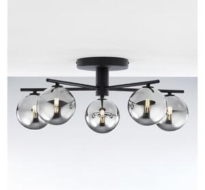 Jupiter 2048 - Prisadený luster PRATO 5xG9/14W/230V čierna/dýmovo sivá