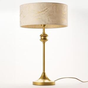 Jupiter 2112 - Stolová lampa KASZMIR 1xE27/15W/230V biela/zlatá/mramorový dekor