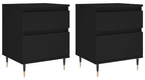 Nočné stolíky 2 ks čierne 40x35x50 cm kompozitné drevo