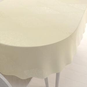 Biante Teflónový oválny obrus TF-104 Svetlo vanilkový zámocký vzor 60x100 cm