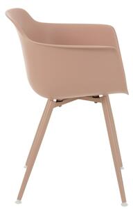 Ružová plastová stolička Swing - 54 * 57 * 80 cm