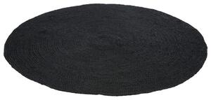 J-Line by Jolipa Jutový čierny koberec Blackin - Ø 150 cm