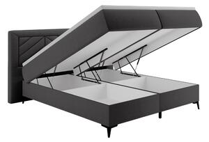 KONDELA Boxspringová posteľ, 160x200, sivá látka, OPTIMA A