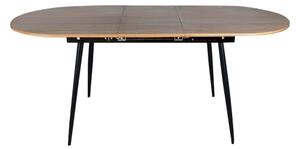 KONDELA Jedálenský stôl, rozkladací, dub/čierna 150-190x75 cm, TAMERON