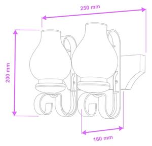 Brilagi - Nástenné svietidlo QUEEN 2xE14/40W/230V buk/krémová