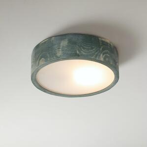Brilagi - Stropné svietidlo PINO 1xE27/15W/230V borovica/zelená pr. 27,5 cm