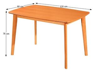 KONDELA Jedálenský stôl, 120x80, čerešňa, ROSPAN