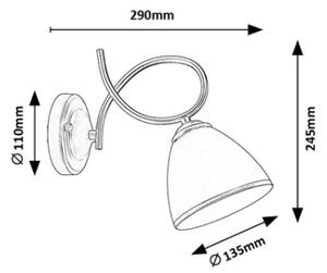Brilagi - Nástenná lampa FRED 1xE27/60W/230V zlatá