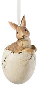 Závesná veľkonočný dekorácie zajačik vo vajíčku - Ø 5 * 11 cm