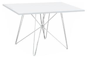 KONDELA Jedálenský stôl, MDF/biela/HG lesk, 120x80 cm, ARTEM