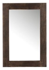 Nástenné zrkadlo v tmavo hnedom drevenom ráme Fleuretta - 80 * 55 * 2 cm