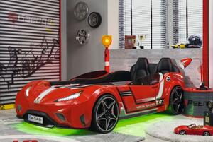 Detská posteľ auto EXCLUSIVE 100x190cm - červená
