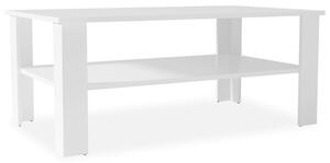 Konferenčný stolík z drevotriesky, 100x59x42 cm, biely