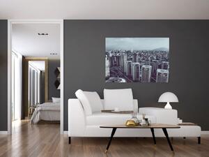Čiernobiely obraz mesta (Obraz 60x40cm)